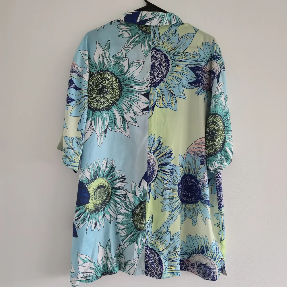 NWT Bershka Men's Floral Print Shirt Size L - Picture 8 of 9